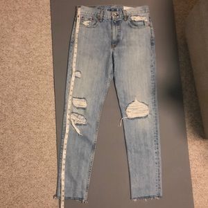 Rag and Bone Mid-Rise Boyfriend Jeans